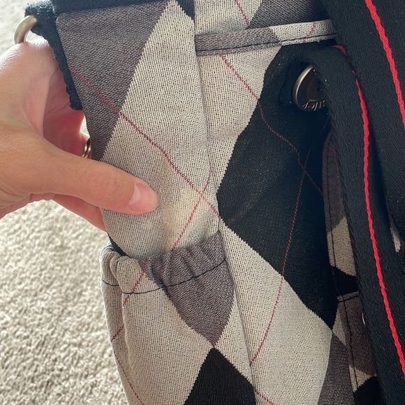 Vintage Hurley Messanger Laptop Bag Plaid Retro Office City Commuter Tote Large - Picture 12 of 16